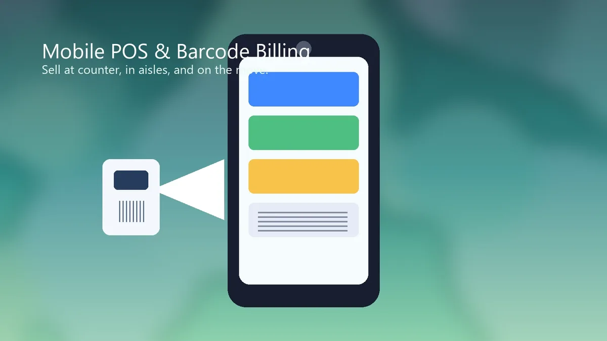 Mobile POS System Software with barcode scanning