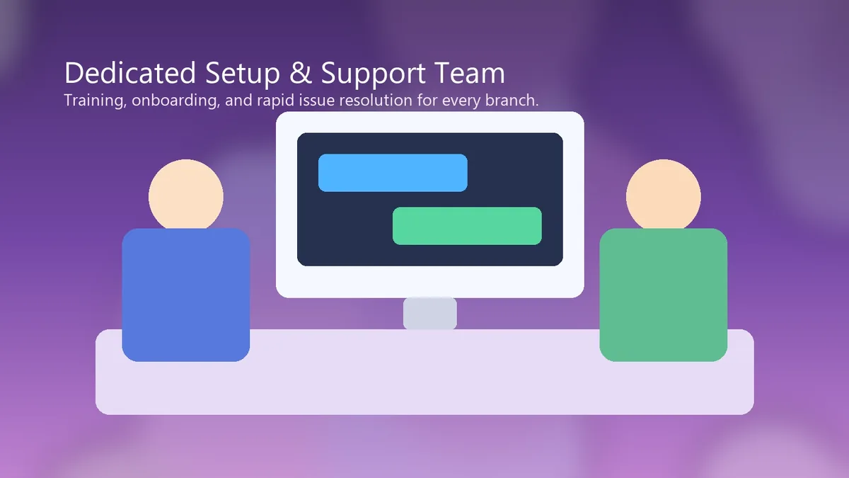 Creative Vision IT support team helping POS users